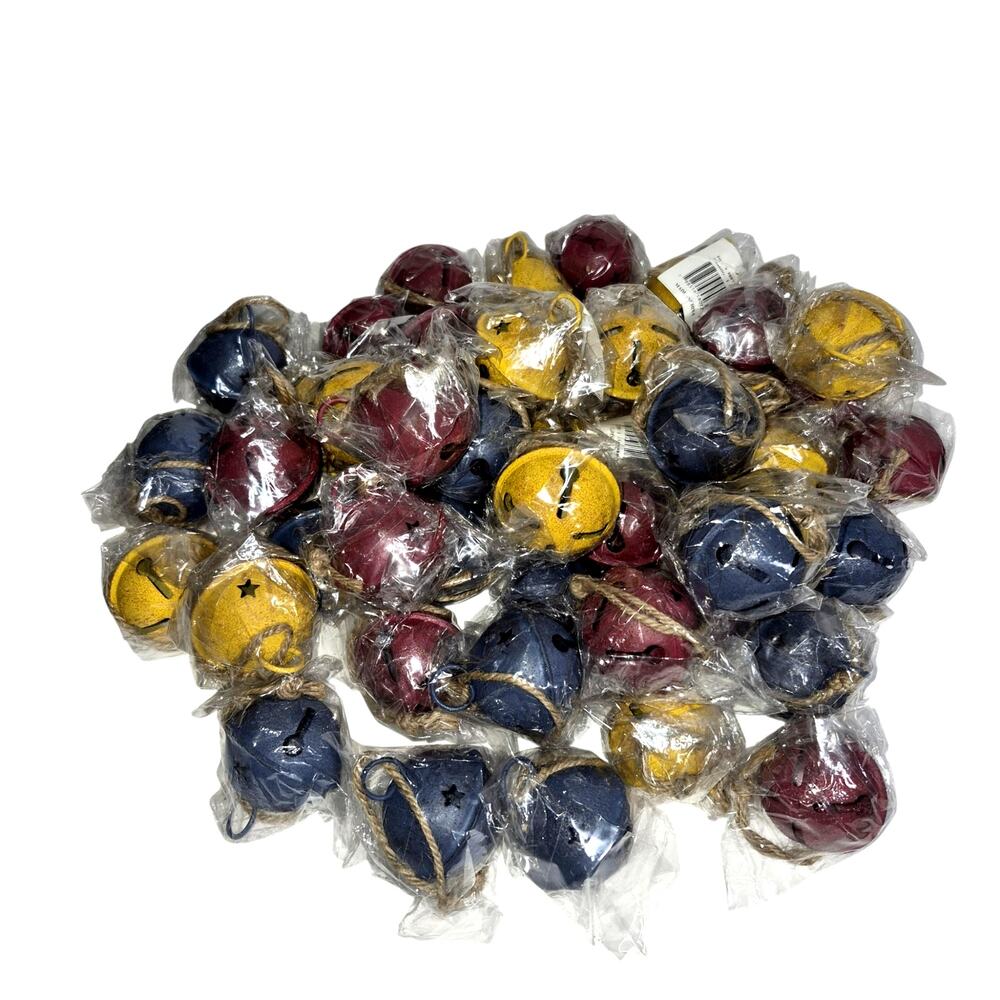 48 PC Multicolor Bundle Metal Bells Red, Blue & Yellow Individually Packaged NEW
